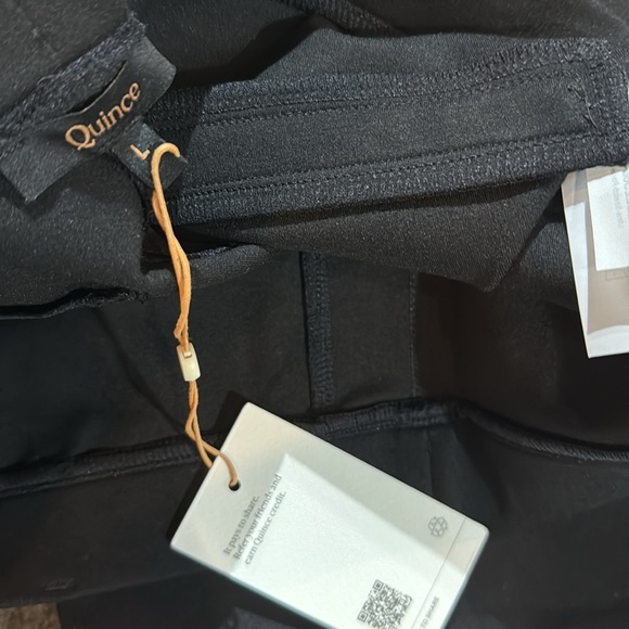 Quince Ultra Stretch Ponte Trouser Bootcut Pant Black Sz L NeW - Picture 4 of 4